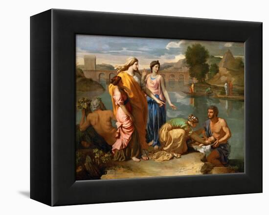 Moses Saved from the Water-Nicolas Poussin-Framed Premier Image Canvas