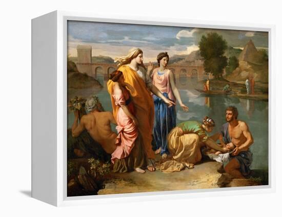 Moses Saved from the Water-Nicolas Poussin-Framed Premier Image Canvas