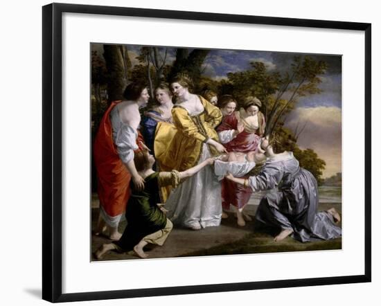 Moses Saved From the Waters', 1633, Italian School-Orazio Gentileschi-Framed Giclee Print