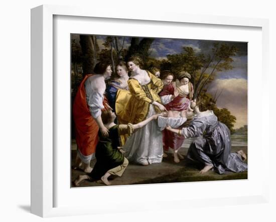 Moses Saved From the Waters', 1633, Italian School-Orazio Gentileschi-Framed Giclee Print