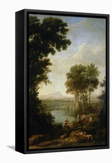 Moses Saved From the Waters of the Nile, 1639-1640-Claude Lorraine-Framed Premier Image Canvas