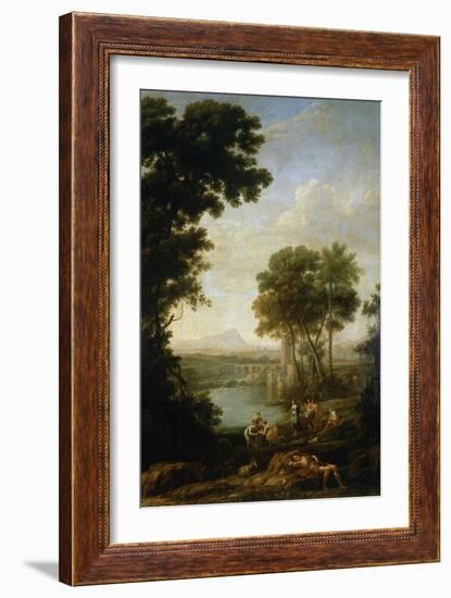 Moses Saved From the Waters of the Nile, 1639-1640-Claude Lorraine-Framed Giclee Print