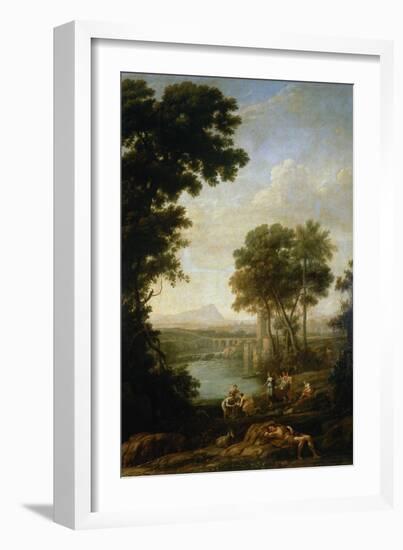 Moses Saved From the Waters of the Nile, 1639-1640-Claude Lorraine-Framed Giclee Print