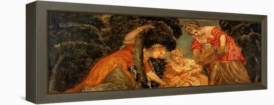 Moses Saved from the Waters-Jacopo Robusti Tintoretto-Framed Premier Image Canvas