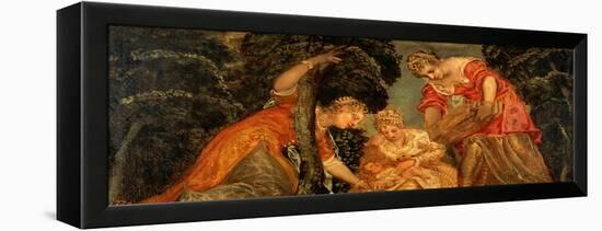 Moses Saved from the Waters-Jacopo Robusti Tintoretto-Framed Premier Image Canvas