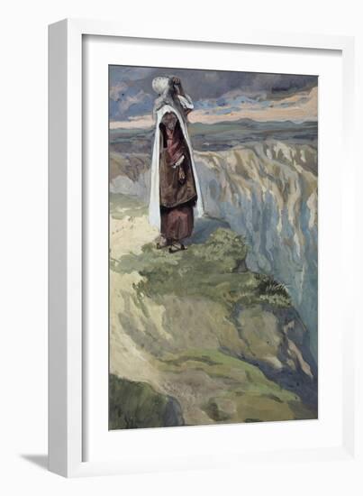 Moses Sees the Promised Land from Afar-James Tissot-Framed Giclee Print