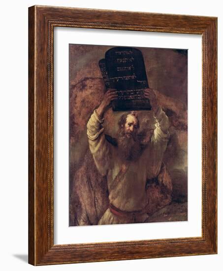 Moses Smashing the Tablets of the Law, 1659-Rembrandt van Rijn-Framed Giclee Print