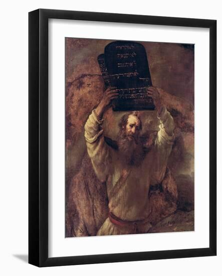 Moses Smashing the Tablets of the Law, 1659-Rembrandt van Rijn-Framed Giclee Print
