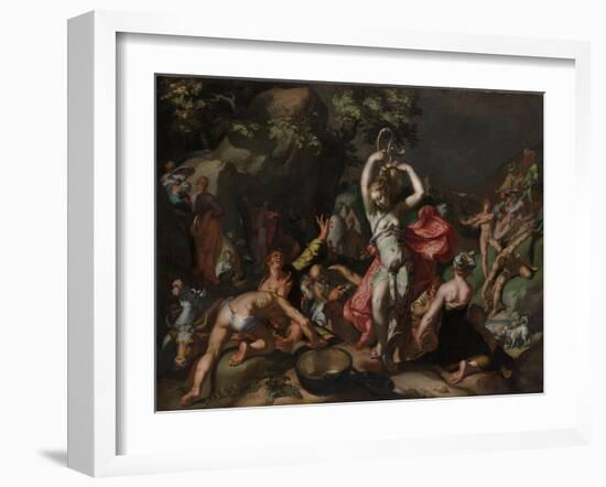 Moses Striking the Rock, 1596-Abraham Bloemaert-Framed Giclee Print