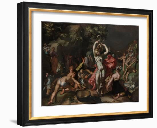 Moses Striking the Rock, 1596-Abraham Bloemaert-Framed Giclee Print