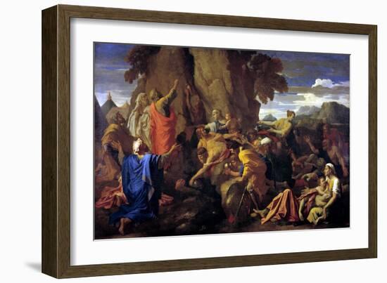 Moses Striking the Rock, 1649-Nicolas Poussin-Framed Giclee Print