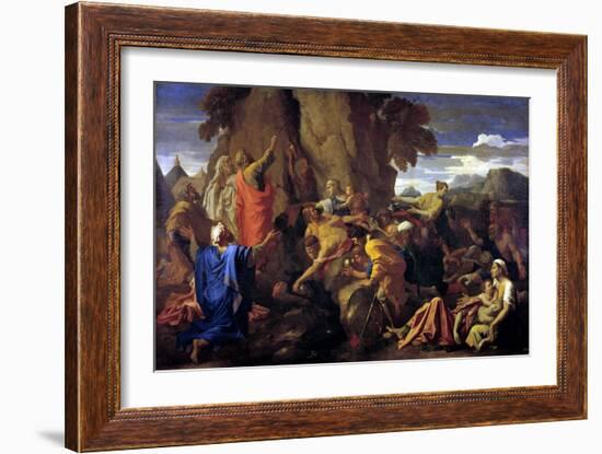 Moses Striking the Rock, 1649-Nicolas Poussin-Framed Giclee Print