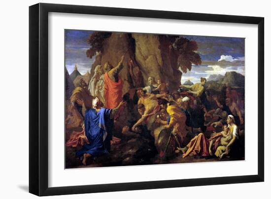 Moses Striking the Rock, 1649-Nicolas Poussin-Framed Giclee Print