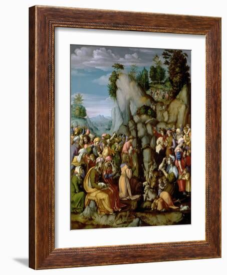 Moses Striking the Rock, after 1525 (Panel)-Francesco Ubertini Bacchiacca Il-Framed Giclee Print