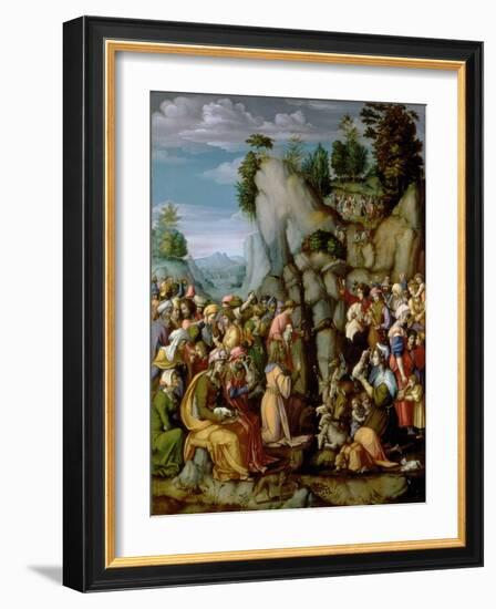 Moses Striking the Rock, after 1525 (Panel)-Francesco Ubertini Bacchiacca Il-Framed Giclee Print