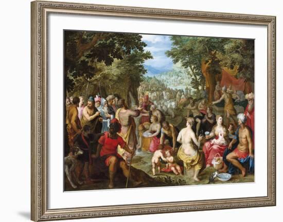 Moses Striking the Rock-Pieter Bruegel the Elder-Framed Premium Giclee Print