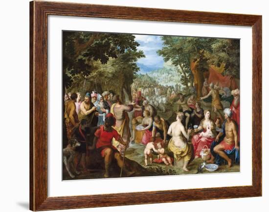 Moses Striking the Rock-Pieter Bruegel the Elder-Framed Premium Giclee Print