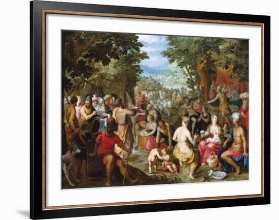 Moses Striking the Rock-Pieter Bruegel the Elder-Framed Premium Giclee Print