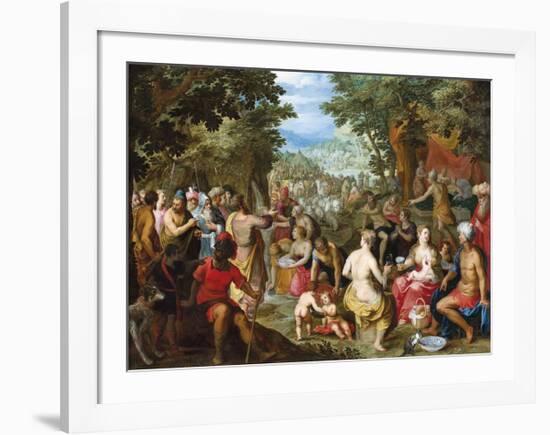 Moses Striking the Rock-Pieter Bruegel the Elder-Framed Premium Giclee Print