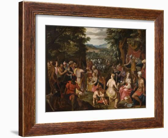 Moses Striking the Rock-Hendrik van the Elder Balen-Framed Giclee Print