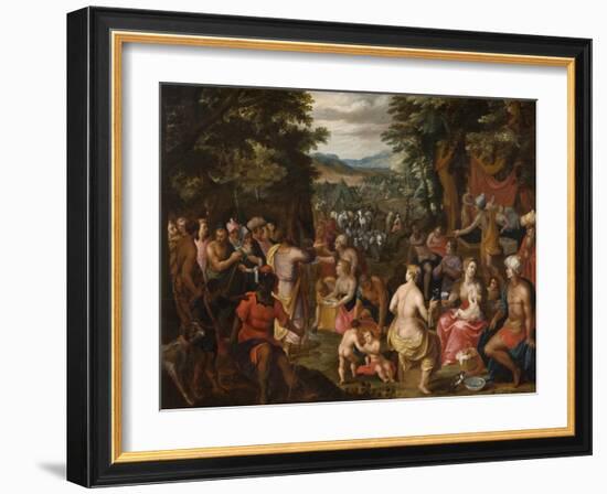 Moses Striking the Rock-Hendrik van the Elder Balen-Framed Giclee Print