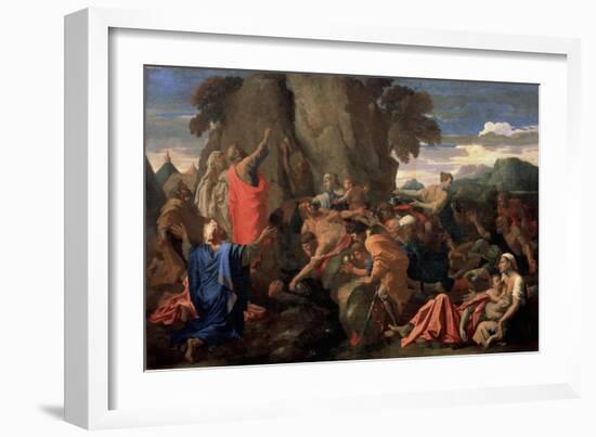 Moses Striking Water from the Rock, 1649-Nicolas Poussin-Framed Giclee Print