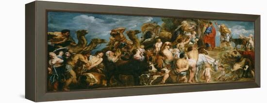 Moses Striking Water from the Rock, c.1645-50-Jacob Jordaens-Framed Premier Image Canvas