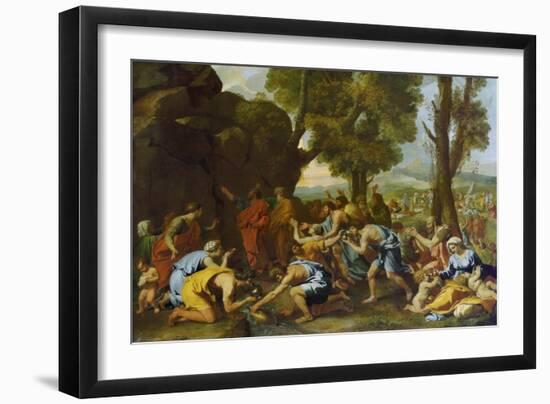 Moses Striking Water from the Rock-Nicolas Poussin-Framed Giclee Print