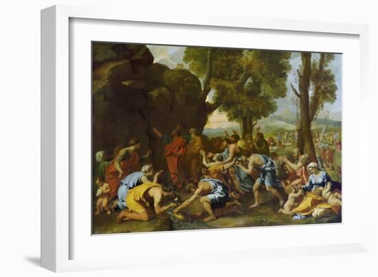 Moses Striking Water from the Rock-Nicolas Poussin-Framed Giclee Print