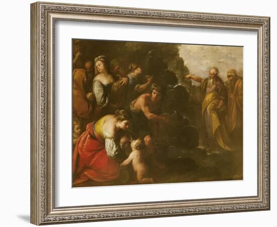 Moses Striking Water from the Rock-Giuseppe Nuvolone-Framed Giclee Print