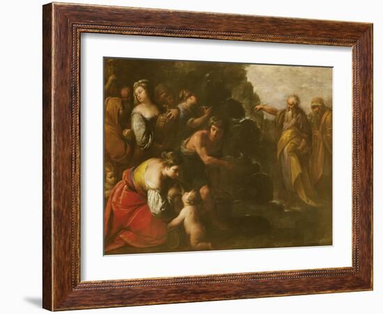 Moses Striking Water from the Rock-Giuseppe Nuvolone-Framed Giclee Print