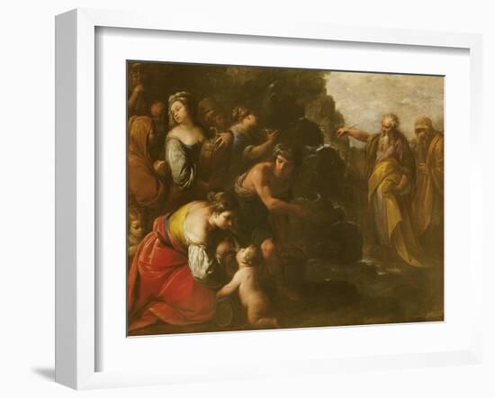 Moses Striking Water from the Rock-Giuseppe Nuvolone-Framed Giclee Print