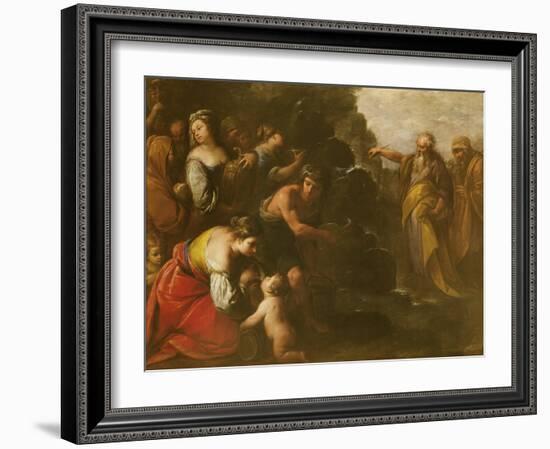 Moses Striking Water from the Rock-Giuseppe Nuvolone-Framed Giclee Print