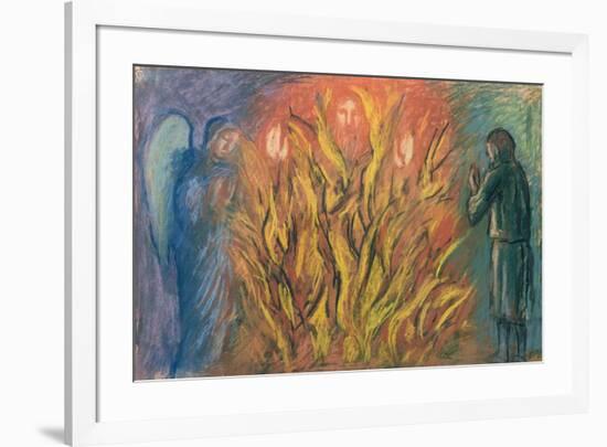 Moses & the burning bush, 1990-Hans Feibusch-Framed Giclee Print