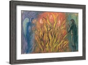 Moses & the burning bush, 1990-Hans Feibusch-Framed Giclee Print