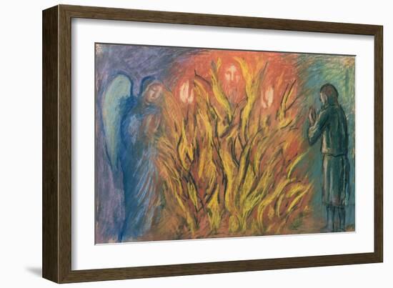 Moses & the burning bush, 1990-Hans Feibusch-Framed Giclee Print