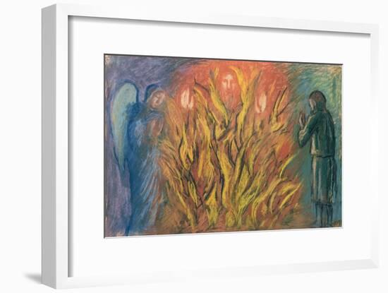 Moses & the burning bush, 1990-Hans Feibusch-Framed Giclee Print