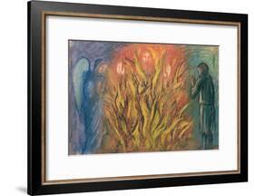 Moses & the burning bush, 1990-Hans Feibusch-Framed Giclee Print