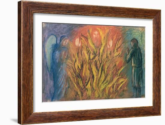 Moses & the burning bush, 1990-Hans Feibusch-Framed Giclee Print