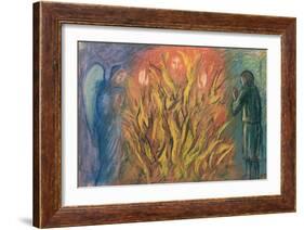 Moses & the burning bush, 1990-Hans Feibusch-Framed Giclee Print