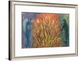 Moses & the burning bush, 1990-Hans Feibusch-Framed Giclee Print