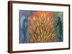 Moses & the burning bush, 1990-Hans Feibusch-Framed Giclee Print