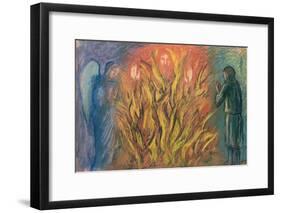 Moses & the burning bush, 1990-Hans Feibusch-Framed Giclee Print