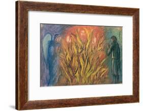 Moses & the burning bush, 1990-Hans Feibusch-Framed Giclee Print