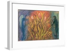 Moses & the burning bush, 1990-Hans Feibusch-Framed Giclee Print