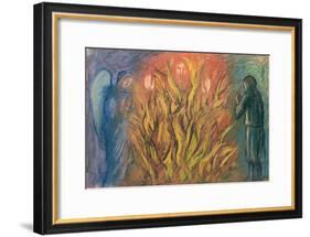 Moses & the burning bush, 1990-Hans Feibusch-Framed Giclee Print