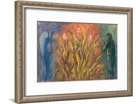 Moses & the burning bush, 1990-Hans Feibusch-Framed Giclee Print