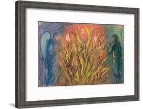Moses & the burning bush, 1990-Hans Feibusch-Framed Giclee Print