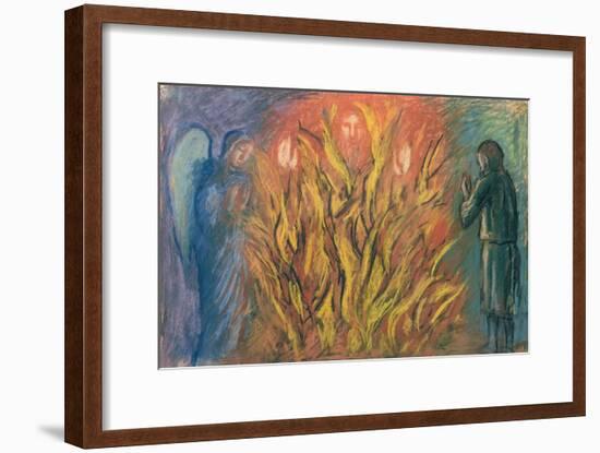 Moses & the burning bush, 1990-Hans Feibusch-Framed Giclee Print