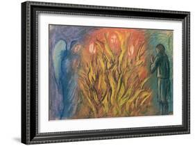 Moses & the burning bush, 1990-Hans Feibusch-Framed Giclee Print